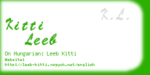kitti leeb business card